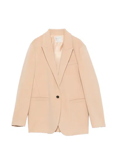 Forte Forte Single-breasted Peak-lapels Blazer In Neutral