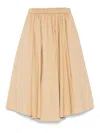 Forte Forte Cotton Midi Skirt In Beige