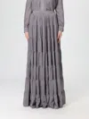 Forte Forte Gray Silk Long Skirt In Gray