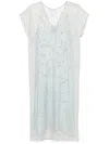 Forte Forte Embroidered Tulle Long Dress In White