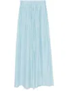 Forte Forte Women Silk Wide-leg Trousers In Sky Blue