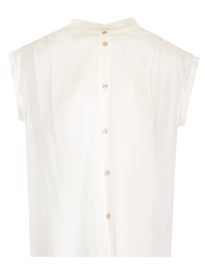 Forte Forte Sleeveless Button Shirt In White