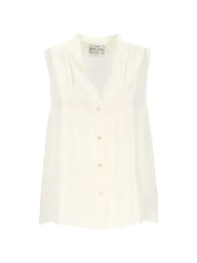 Forte Forte Sleeveless Button-up Shirt In Neutral