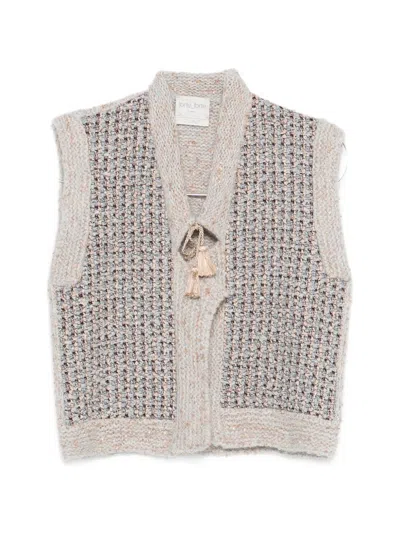 Forte Forte Sleeveless Cardigan In Neutral