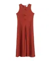 Forte Forte Sleeveless Flared Maxi Dress In Red