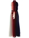 Forte Forte Sleeveless Gradient-effect Maxi Dress In Red
