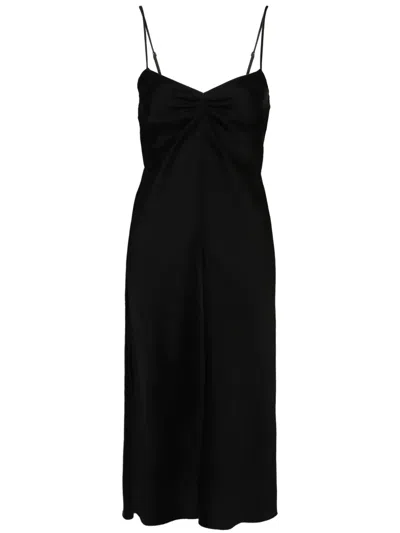 Forte Forte Sleeveless Satin Dress In Black