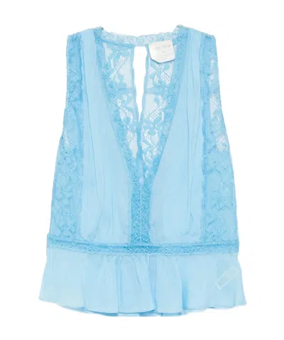 Forte Forte Sleeveless Vest In Blue