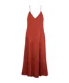 Forte Forte Spaghetti-strap Metallic-detail Dress In Red