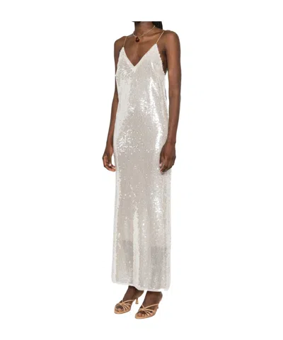 Forte Forte Slip Dress 'liquid Sequins' In White