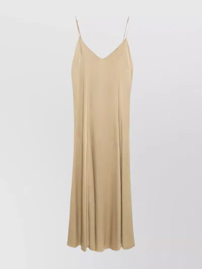FORTE FORTE SLIPDRESS WITH ADJUSTABLE STRAPS AND SLITS
