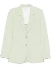 Forte Forte Slub-texture Blazer In Green