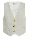 FORTE FORTE SLUB-TEXTURED WAISTCOAT