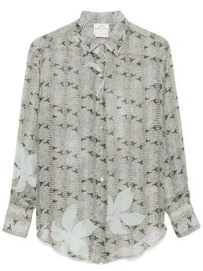 Forte Forte Snake-print Shirt In Green