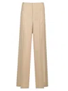Forte Forte Soft Cut Trousers With Pleats In Neutral