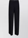 Forte Forte Soft Velvet Low Rise Trousers In Black