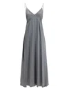 Forte Forte Spaghetti-strap Dress In Gray