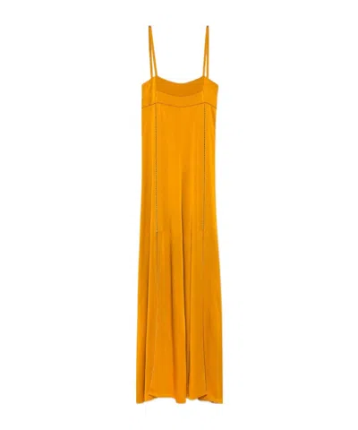 Forte Forte Spaghetti Strap Dress In Orange