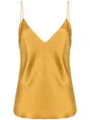 Forte Forte Spaghetti-strap Satin Top In Yellow