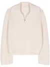 Forte Forte Pullover Mit Spreizkragen In Nude
