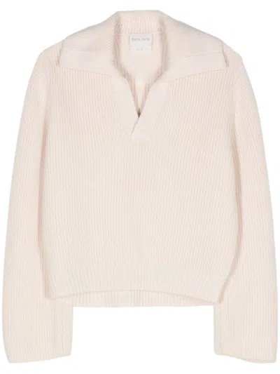 Forte Forte Pullover Mit Spreizkragen In Cream