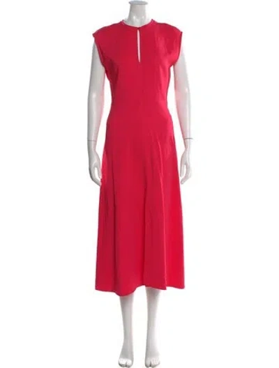 Pre-owned Forte Forte Square Neckline Midi Length Dress W/ Tags In Pink