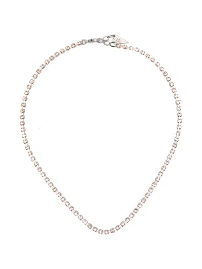 Forte Forte Square-stone Necklace In Silver