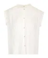 Forte Forte Sleeveless Button Shirt In White