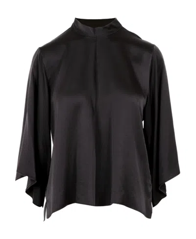 Forte Forte Standing Collar Blouse In Black