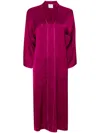 Forte Forte Star-jacquard Satin Coat In Pink