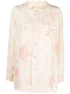 Forte Forte Star-print Long-sleeve Shirt In Neutrals
