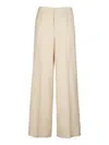 Forte Forte Viscose Blend Straight Pants In Dune