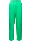 Forte Forte Straight-leg Jacquard Trousers In Green