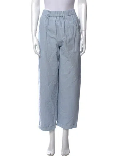 Pre-owned Forte Forte Straight Leg Pants In Blue