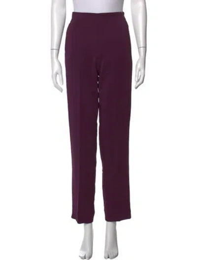Pre-owned Forte Forte Straight Leg Pants In Burgundy
