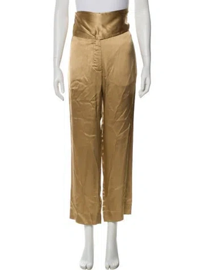 Pre-owned Forte Forte Straight Leg Pants In Gold