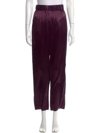 Pre-owned Forte Forte Straight Leg Pants In Purple