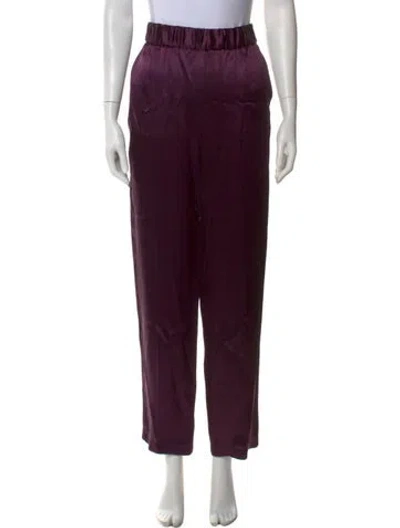 Pre-owned Forte Forte Straight Leg Pants In Purple