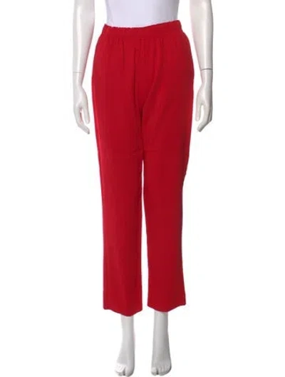 Pre-owned Forte Forte Straight Leg Pants In Red