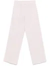 Forte Forte Light Pink Straight-leg Trousers In Pink