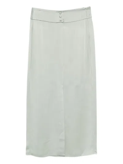 Forte Forte Straight Midi Skirt In Gray