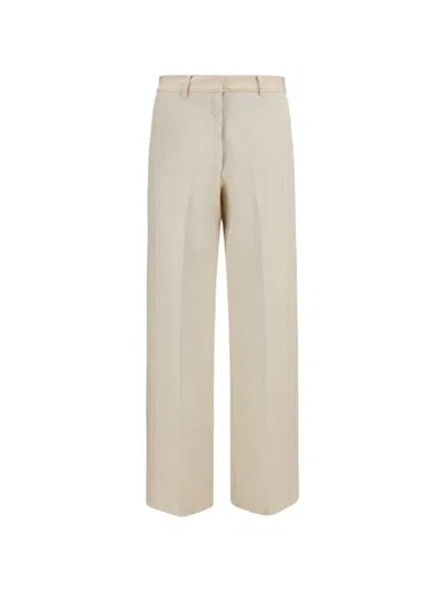 Forte Forte Straight-leg Belt-loop Trousers In Neutral