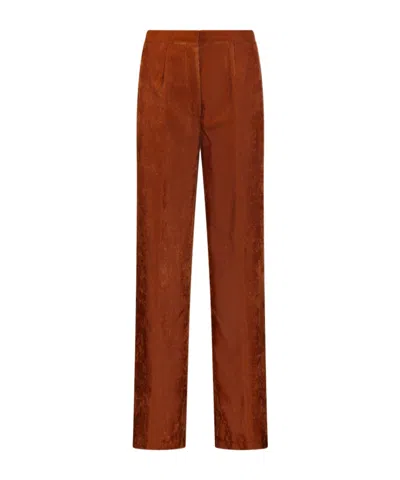 Forte Forte Straight-leg Casual Trousers In Burgundy