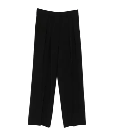 Forte Forte Straight-leg Pleated Trousers In Black