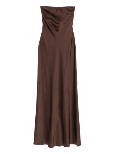 Forte Forte Strapless Concealed Zip In Brown