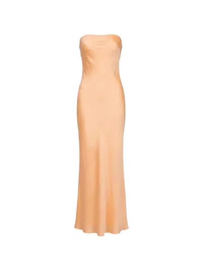Forte Forte Strapless Maxi Dress In Orange