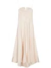 Forte Forte Strapless Tailored Maxi Dress In Neutrals