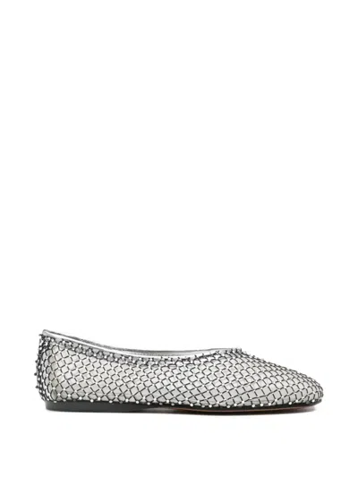 Forte Forte Rhinestone Mesh Ballet Flats In Black