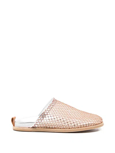 Forte Forte Strass Mesh Flat Sabot In Pink