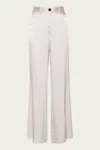 Forte Forte Stretch Satin Silk Sartorial Pants In Perla